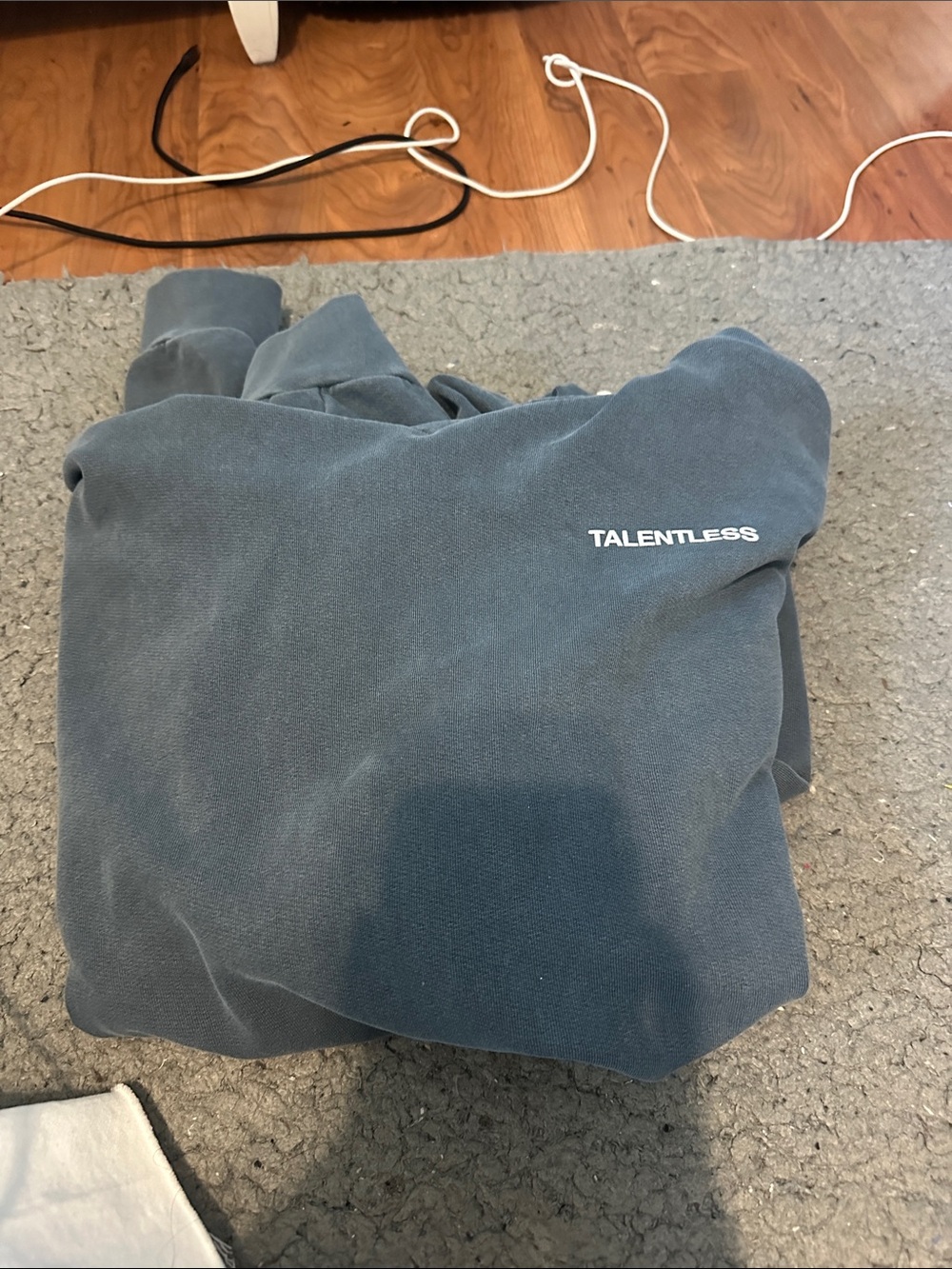 TALENTLESS Slate Gray Pullover with White Logo